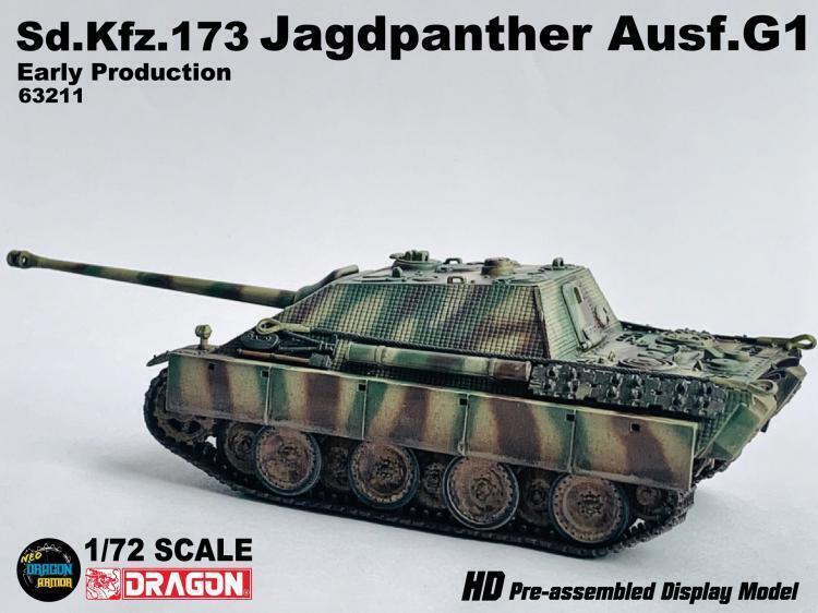Dragon 1/72 Sd.Kfz.173 Cheetah Tank Destroyer G1 Early Finished Model