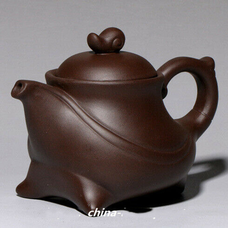 200ml Chinese Yixing Purple Clay Teapot Handmade Snail Design TeaPot Tea Set