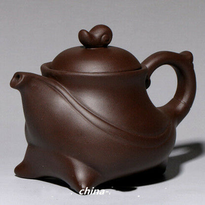 200ml Chinese Yixing Purple Clay Teapot Handmade Snail Design TeaPot Tea Set