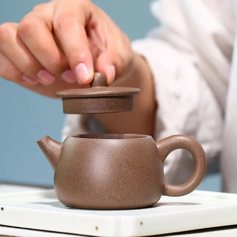 100ml Chinese Yixing Purple Clay Teapots Ball Shaped Infuser Tea Pot