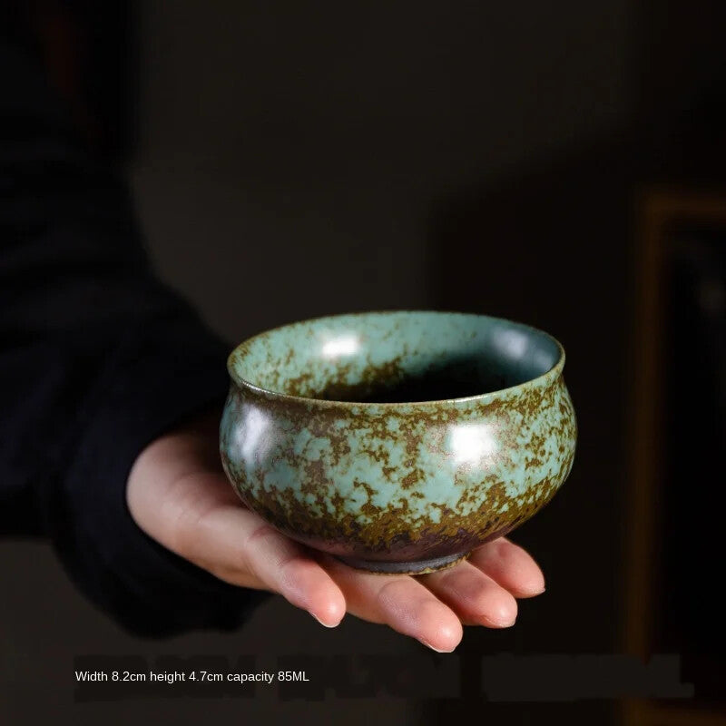 Kung Fu Tea Cup Single Cup Ceramic Master Cup Teacup Handmade Cool Vintage Coars