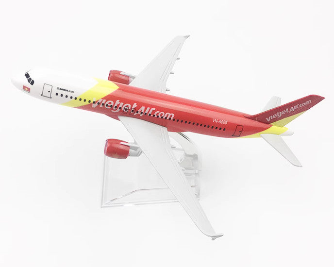 16CM Vietjet Air AIRBUS A320 Passenger Aircraft Aeroplane Diecast Airplane Model