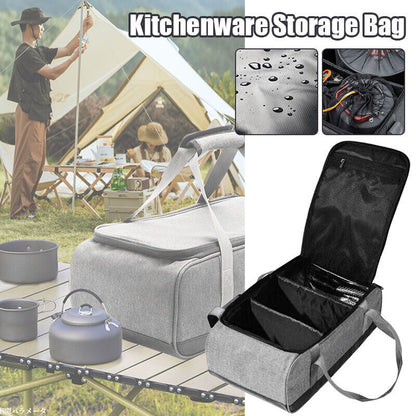 Portable Outdoor Picnic Camping Kitchenware Stove Pot Storage Bag Carry Handbag