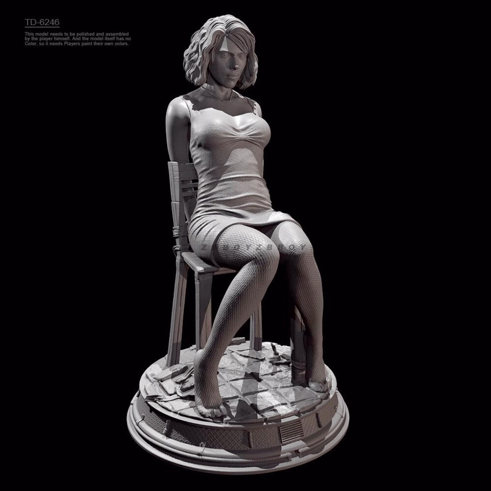 H/75mm resin figure model Female spy black widow 3D print Unassembled Unpainted