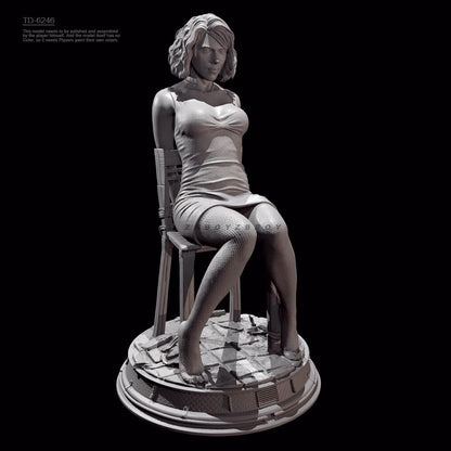 H/75mm resin figure model Female spy black widow 3D print Unassembled Unpainted