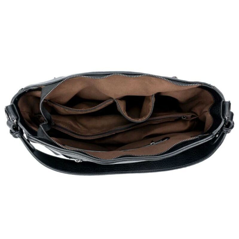 Women Large Concealed Carry shoulder Bag Handbag Embroidered Purse Tote Wallet