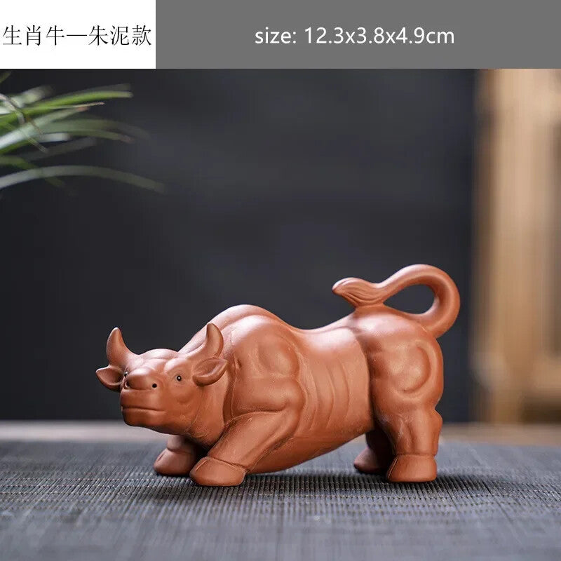Creative Purple Sand 12 Zodiac Animal Decoration Tea Pet Lovely Desktop Ornament