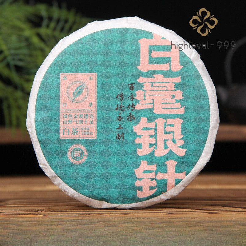 100g White Tea Baihao Yinzhen Spring High Mountain Bud Compressed Tea Cake