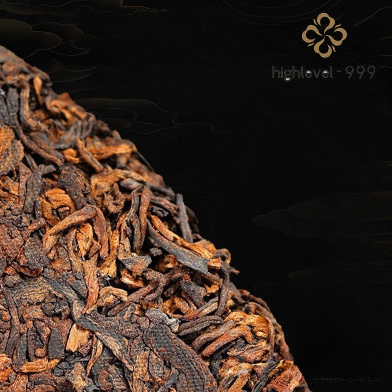 357g Ripe Pu'er Tea Cake Yunnan Laobanzhang 2006 Spring Raw Material Aged Tea