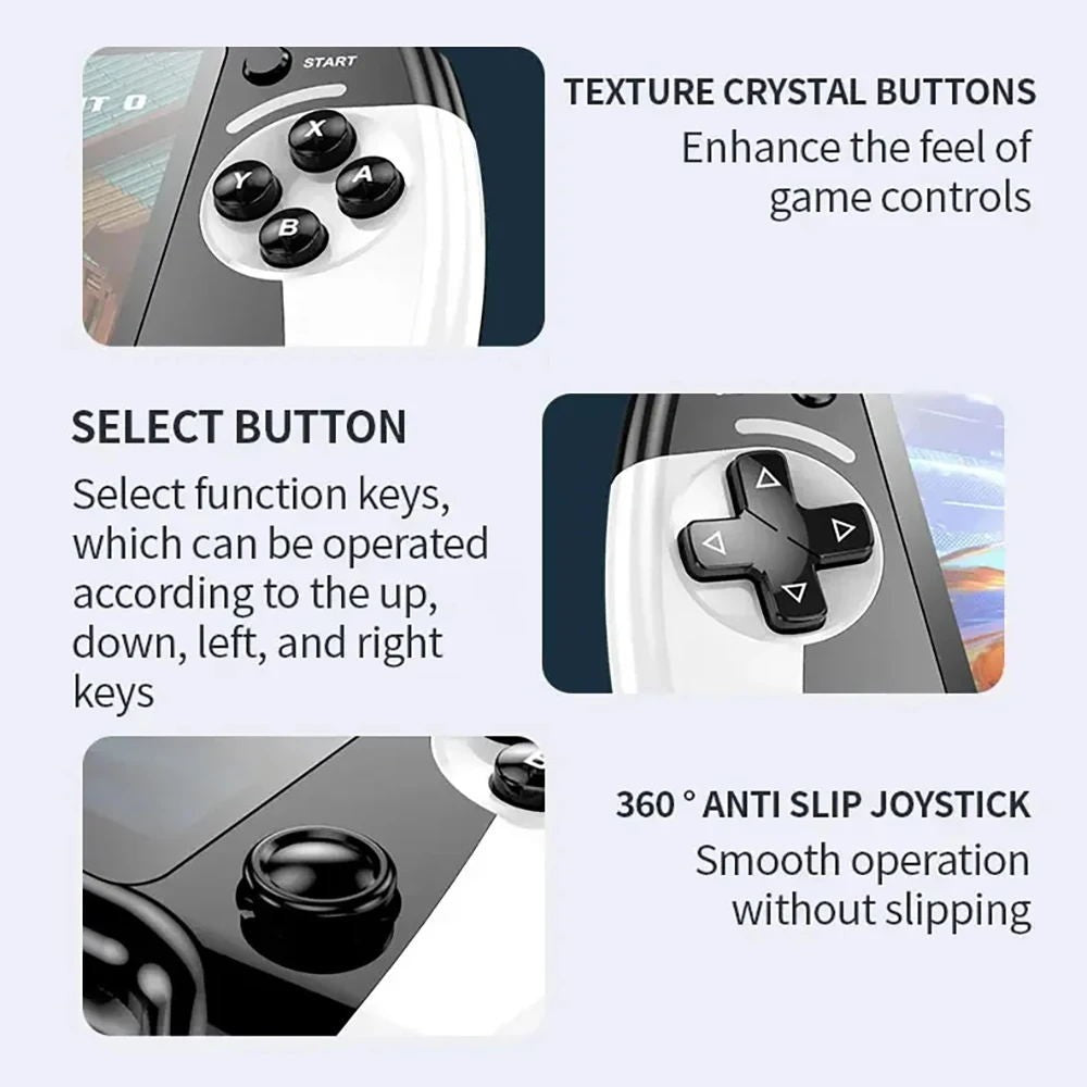 X9 Handheld Game Console 5.5 Inch IPS Screen, Video Games Console 1500mAh