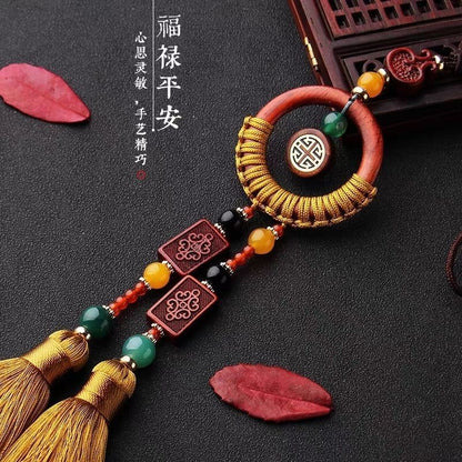 Sandalwood Green Sandalwood Car Charm Aromatherapy Rearview Mirror Pendant