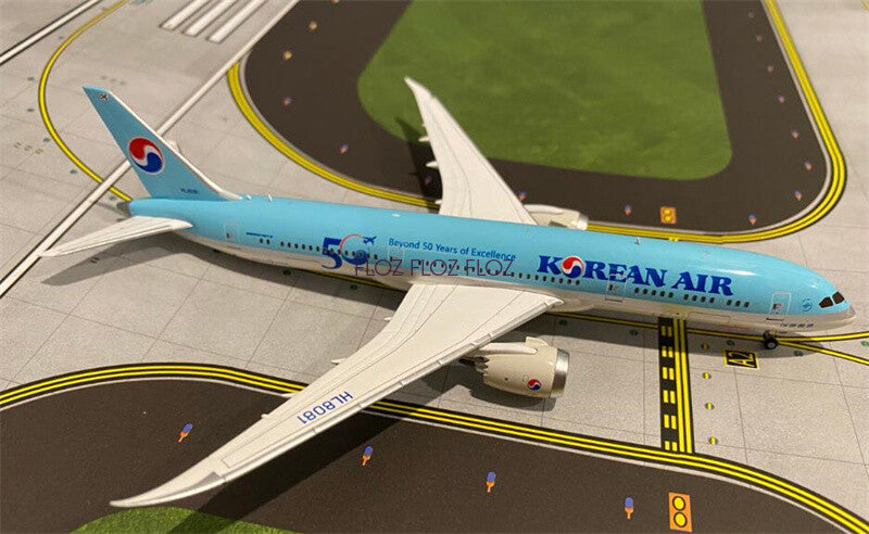 for JC Wings Korean Air for Boeing 787-9 Dreamliner HL8081 1:400 Pre-built model