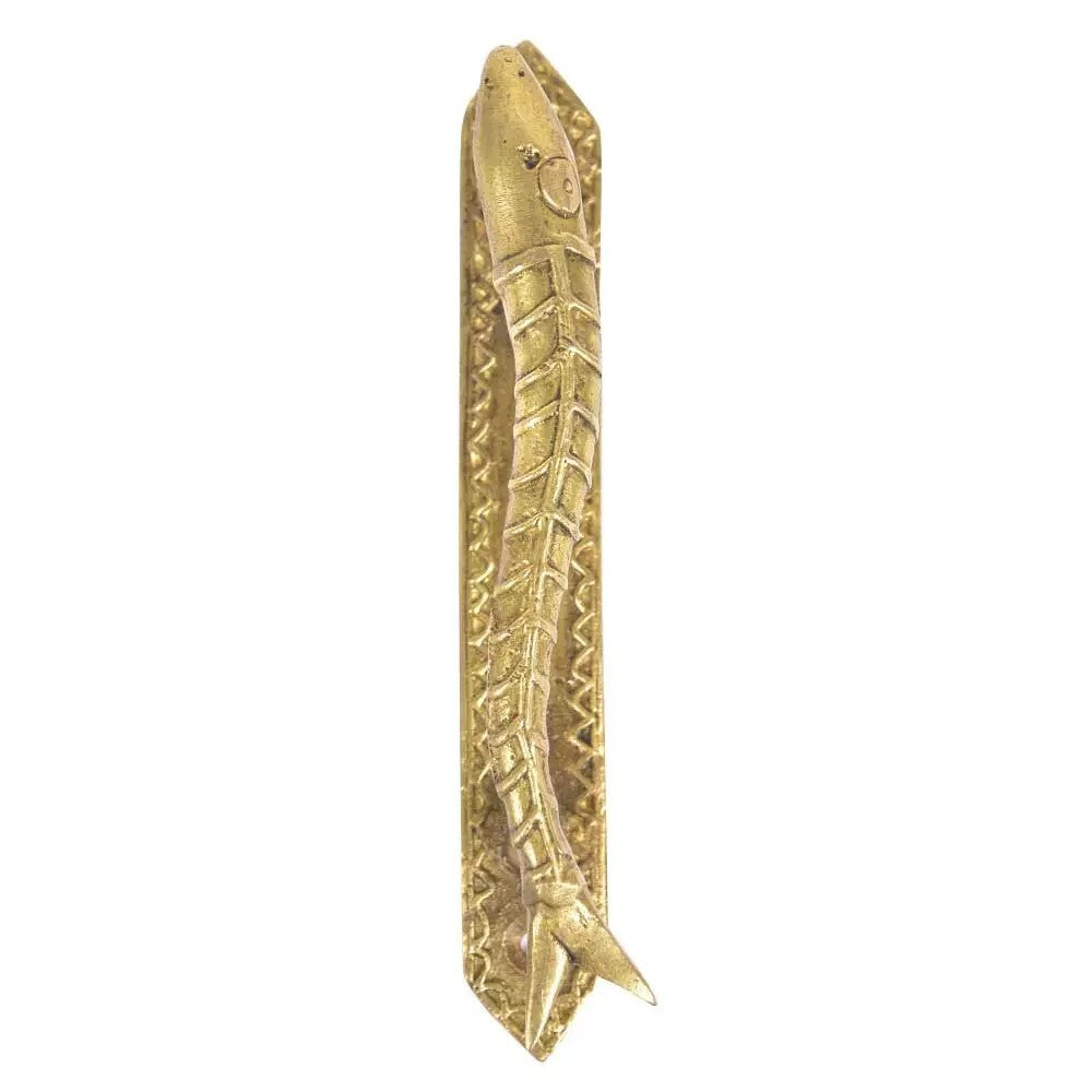 Set of 2 Antique Look Brass Fish Handle With Fine Detailings