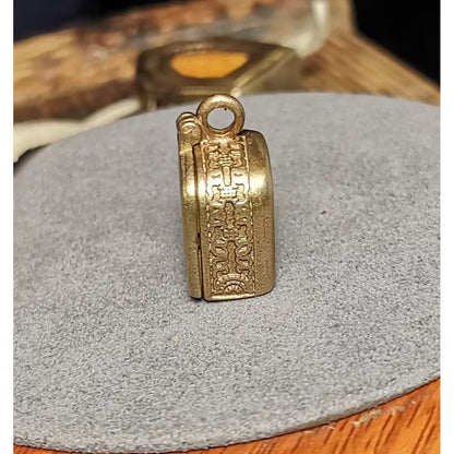 Tibetan Yellow Jambhala Gau Box Pendant Buddhist Amulet Necklace