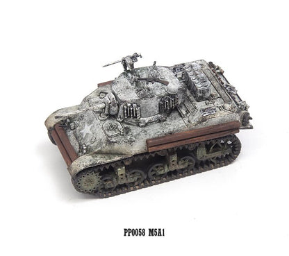 S-Model 1/72 U.S. M5A1 Light Tank Snow Paint PP0058 Finished Model Ornament