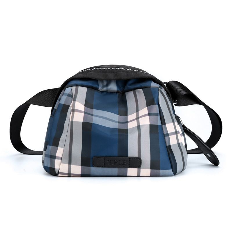 Nylon Black Handbag Shell Shape Portable Everyday Crossbody Bag 24*17*14CM Purse