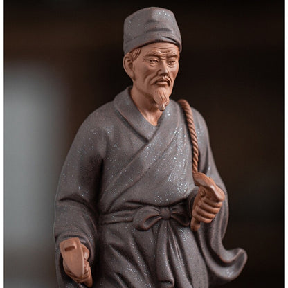 Huatuo Statue Yixing Zisha Purple Clay Tea Pet Decoration Handmade Artware New
