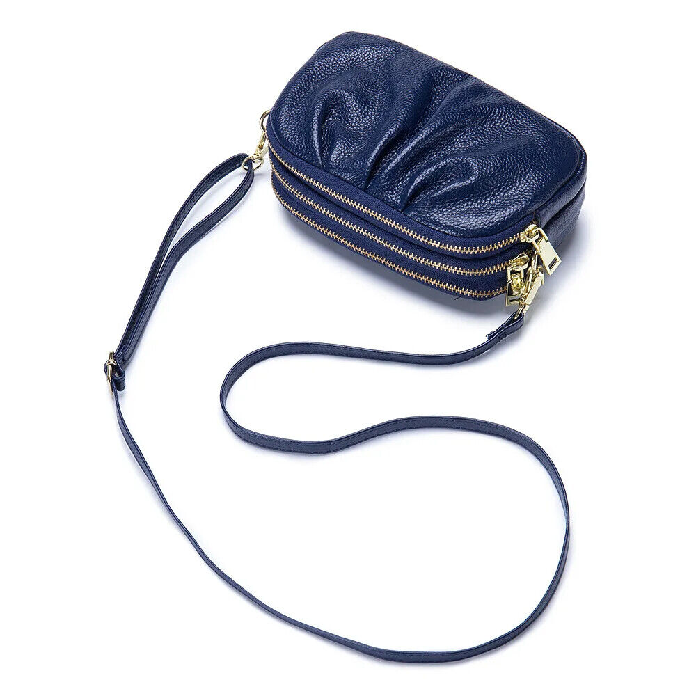 Women Cloud Bag Genuine Bag Three Layers of Shoulder Messenger Bag Handbag