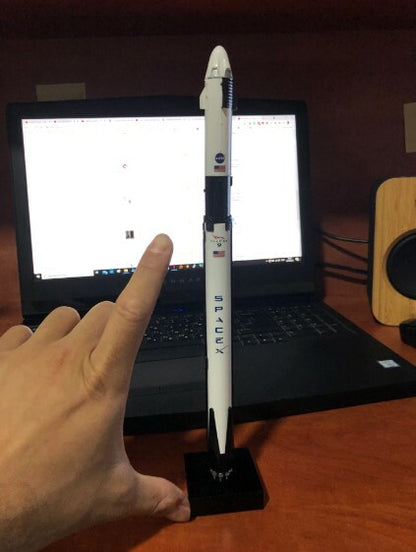 1:233 Space X Falcon 9 Crew Dragon Spacecraft Rocket Model Toy