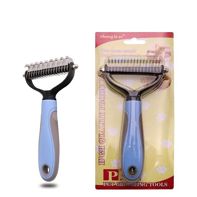 Pets Fur Knot Cutter Dog Grooming Shedding Tools Pet Cat Hair Removal Comb Brush