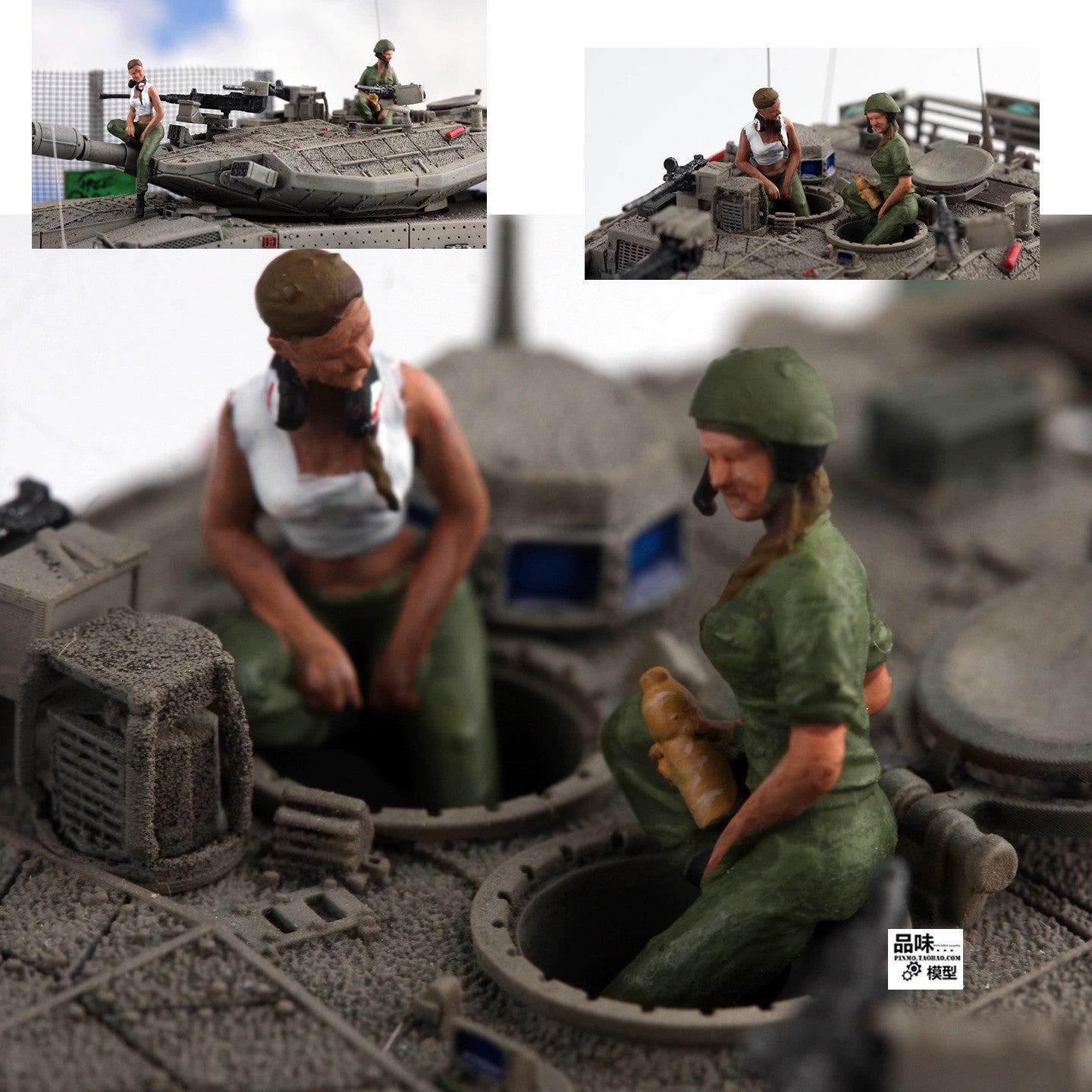 1/72 Israeli Female Tank Crew 2-Persons Finished Model For 88MODEL Merkava