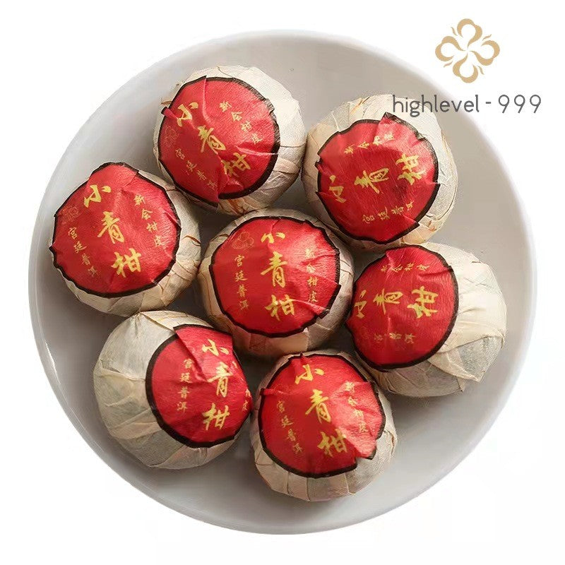 500g Yunnan Jinya Pu'er Tea 2020 Small Green Mandarin Orange Pu Erh Ripe Tea