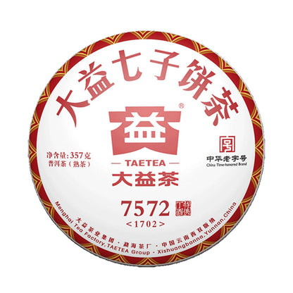 Original TAETEA 7572 Puerh * 2017 Yunnan Menghai Dayi Ripe Pu'er Tea 357g