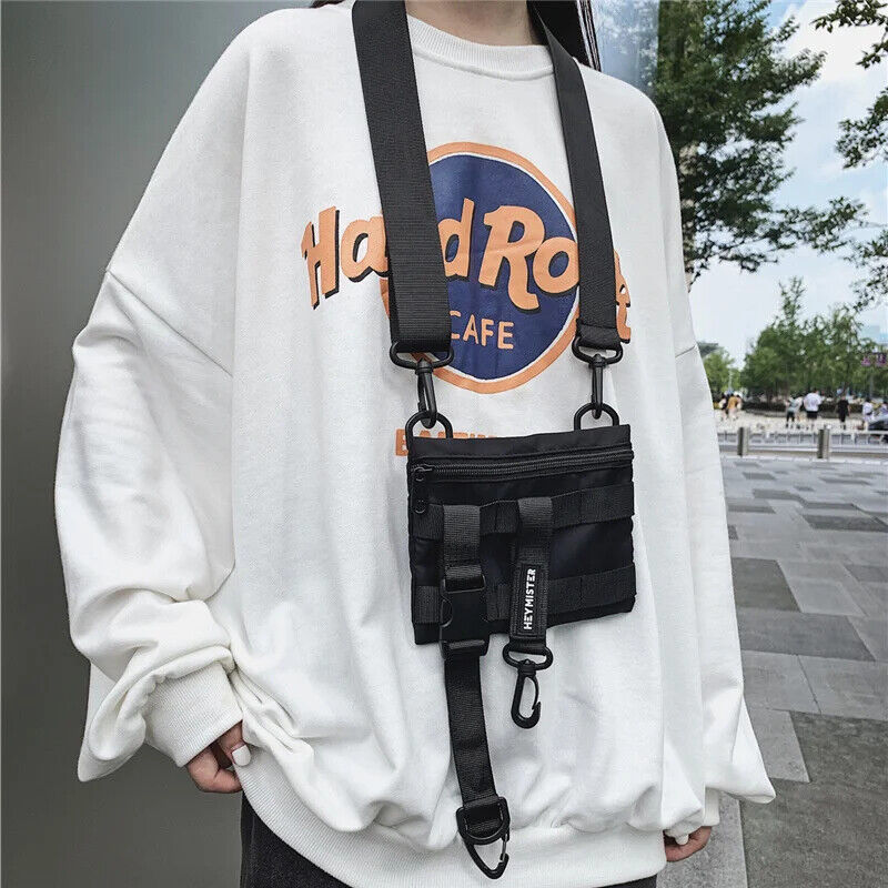 Pocket Tactical Waist Pack Pouch Outdoor Running Hip Hop Belt Bags Streetwear