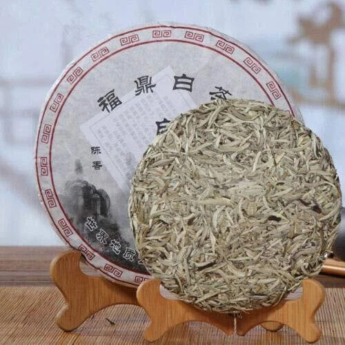 300g Big Leaf Chinese Fuding White Tea Silver Needle Bai Hao Yin Zhen Tea Cake