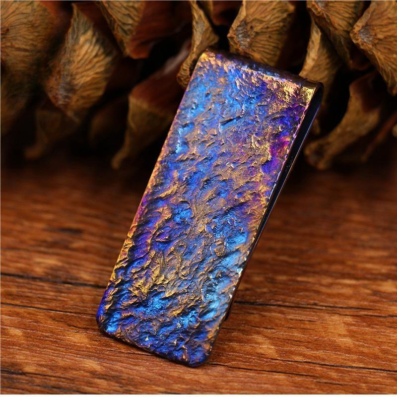 Handmade Titanium Alloy Money Clip Cash Credit Card Money Holder Wallet EDC Gift