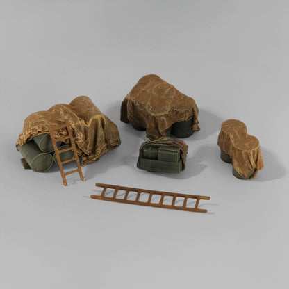 Homemade 1/72 Tank Diorama Accessory 6-pieces Miniature Painted Model Toys
