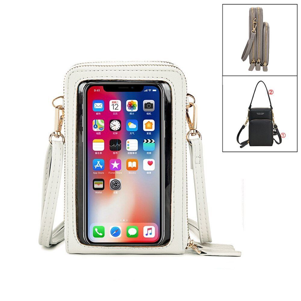 Women Leather Shoulder Bags Large Capacity Crossbody Bags Handbag Phone Purse
