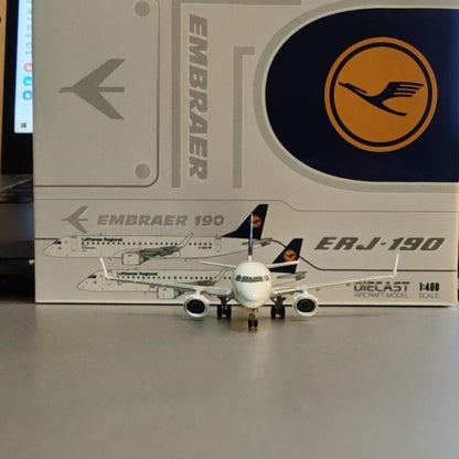 1:400 JC Wings Lufthansa Embraer ERJ-190LR Passenger Diecast Airplane Model