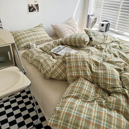 Duvet Cover Set with Sheet Pillowcases Color Bed Queen Size Home Bedding Set
