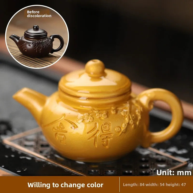 1Pc Exquisite Resin Color-changing Fingertip Teapot Handcarved Tea Pet Ornament