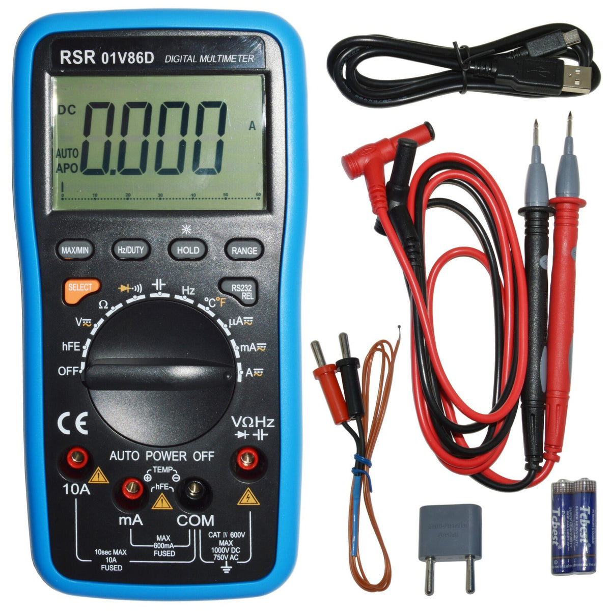 Digital Multimeter Autoranging with USB Interface (Includes Windows Software CD)