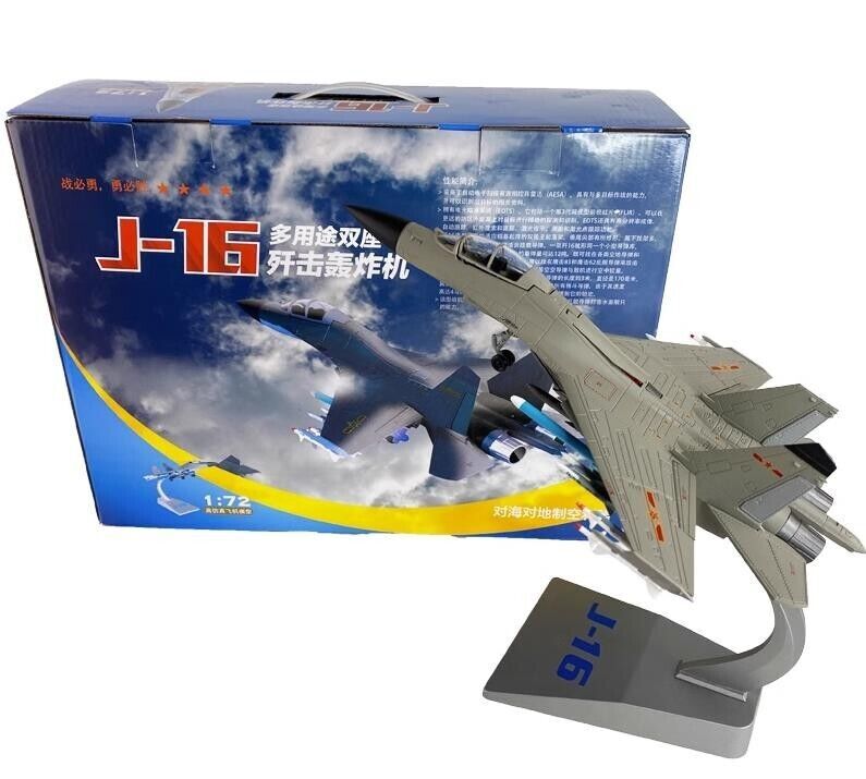 1:72 32CM J-16 Fighter Plane Airplane Diecast Military Aircraft Bomber Model