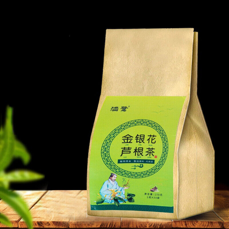 Honeysuckle Reed Root Herb Medicine Teabag Organic Chinese Herbal Tea 5g*30 Bags
