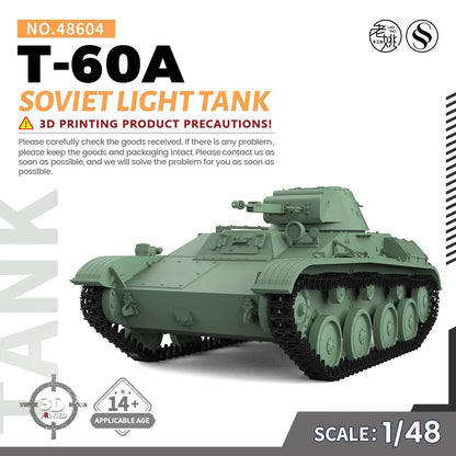 SSMODEL 48604 1/48 25mm Military Model Kit Soviet T-60A Light Tank V2.0