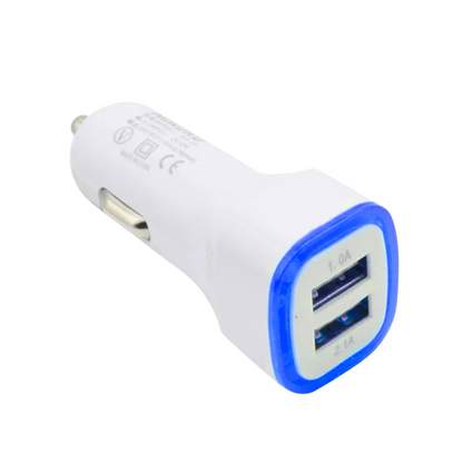 Cargador de Carro Rapido 2 Puertos Adaptador de Coche para Telefonos Smart Phone