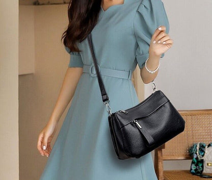 Women's Leather Shoulder Crossbody Bag Lady Satchel Tote Bag Messenger Large