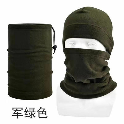 Winter Fleece Hat Scarf Set Head Cover Balaclava Face Mask Neck Warmer Cycling