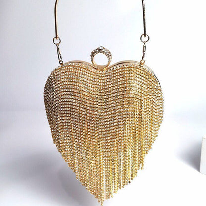 Rhinestone Evening Bag Clutch Womens Diamond Banquet Clutch Wedding Bridal Prom