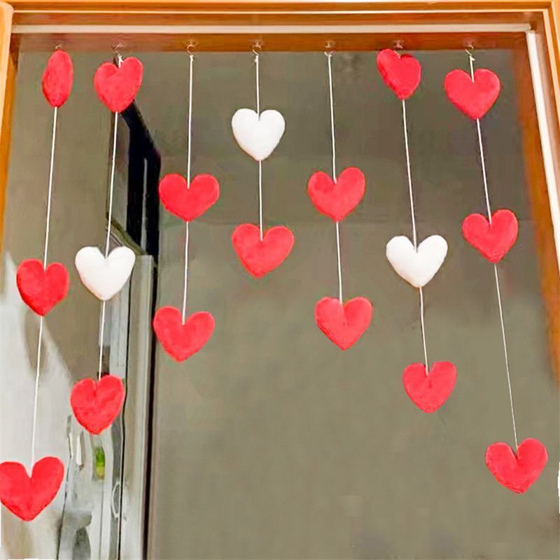 Heart Shaped Curtains Plastic Door Hanging Decoration String Pendants 60x65-95cm