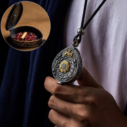Old Jiugong Bagua Gawu Box Pendant Necklace Decoration Pendant Pendant necklace