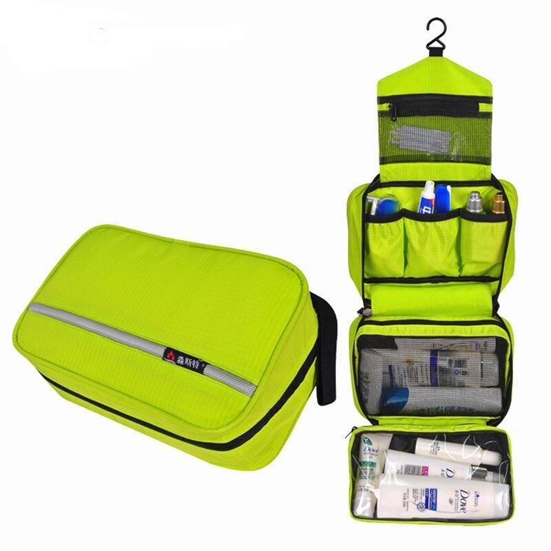 Waterproof Travel Toiletry Makeup Bag Foldable Ladies Shower Bag Hook 24*16*8 CM