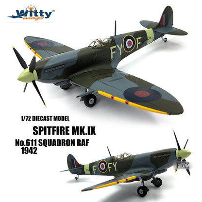 Witty SPITFIRE MK.IX No.611 Squadron RAF 1942 1/72 diecast plane model aircraft