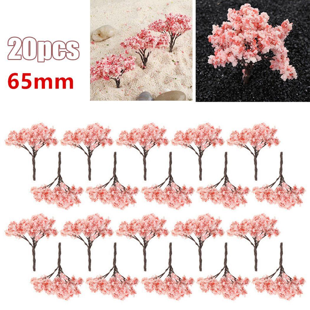 Artificial Miniature Tree 20-70Pcs Plastic Train Scenery Railroad Building Decor