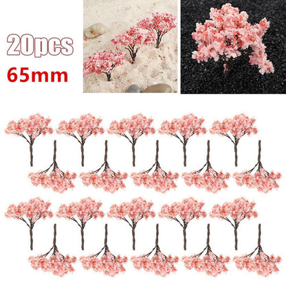 Artificial Miniature Tree 20-70Pcs Plastic Train Scenery Railroad Building Decor