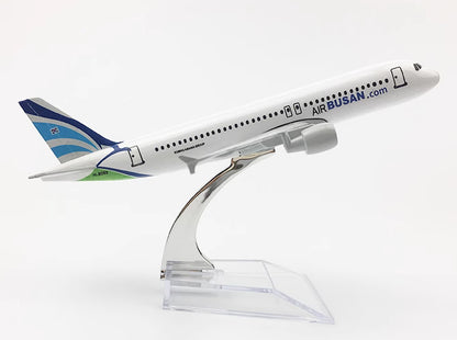 16CM AIR BUSAN AIRBUS A320 Passenger Aircraft Aeroplane Diecast Airplane Model